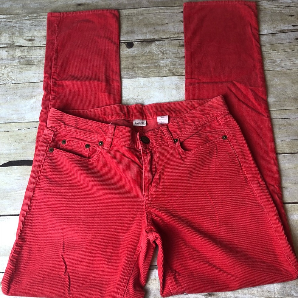 J. Crew City Fit Salmon Corduroy Pants K18